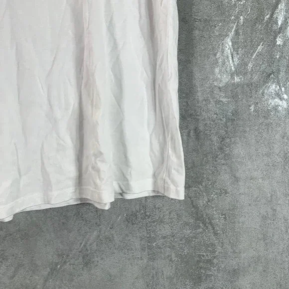 Karen Scott Women's Bright White Crochet-Trim Boat-Neck Short-Sleeve Top SZ L - Picture 5 of 9